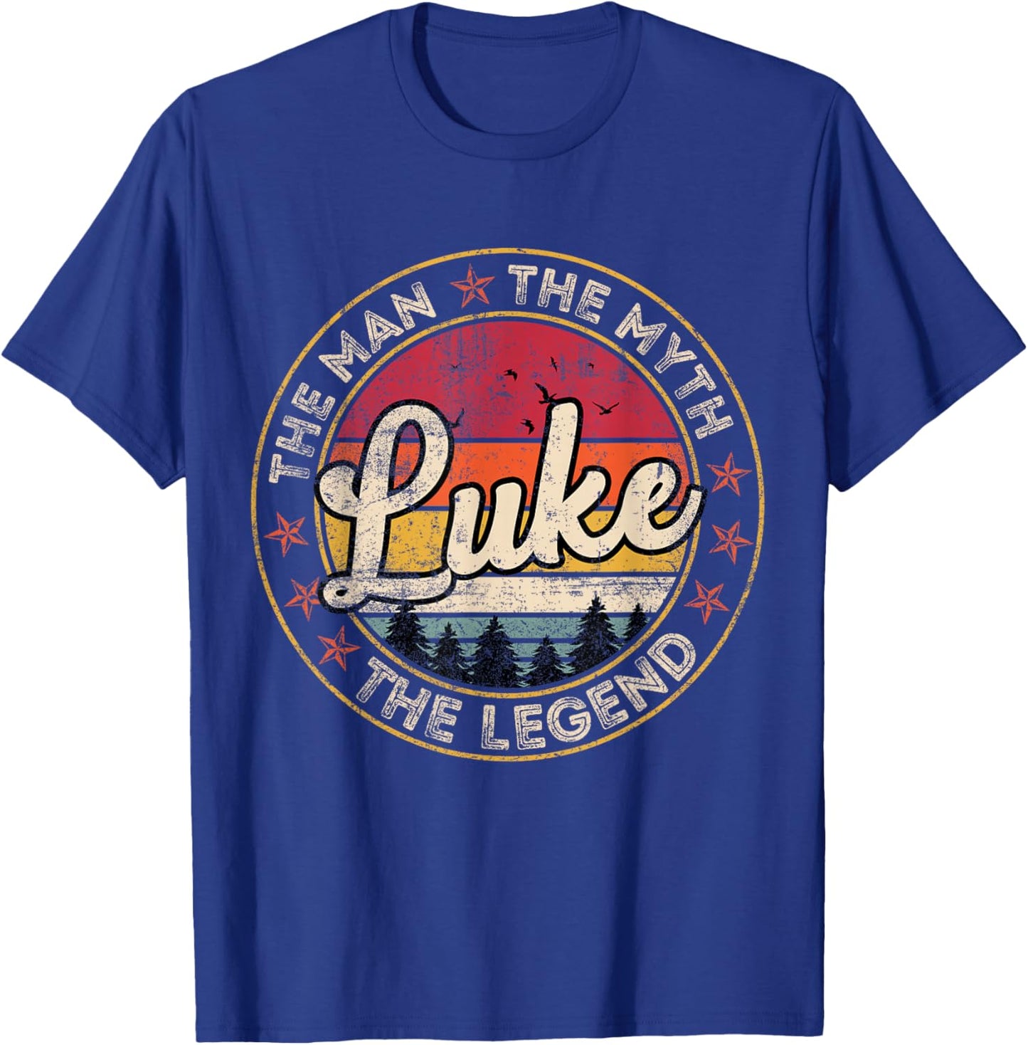 Luke The Man The Myth The Legend Personalized Name T-Shirt - T-Shirt | Royal