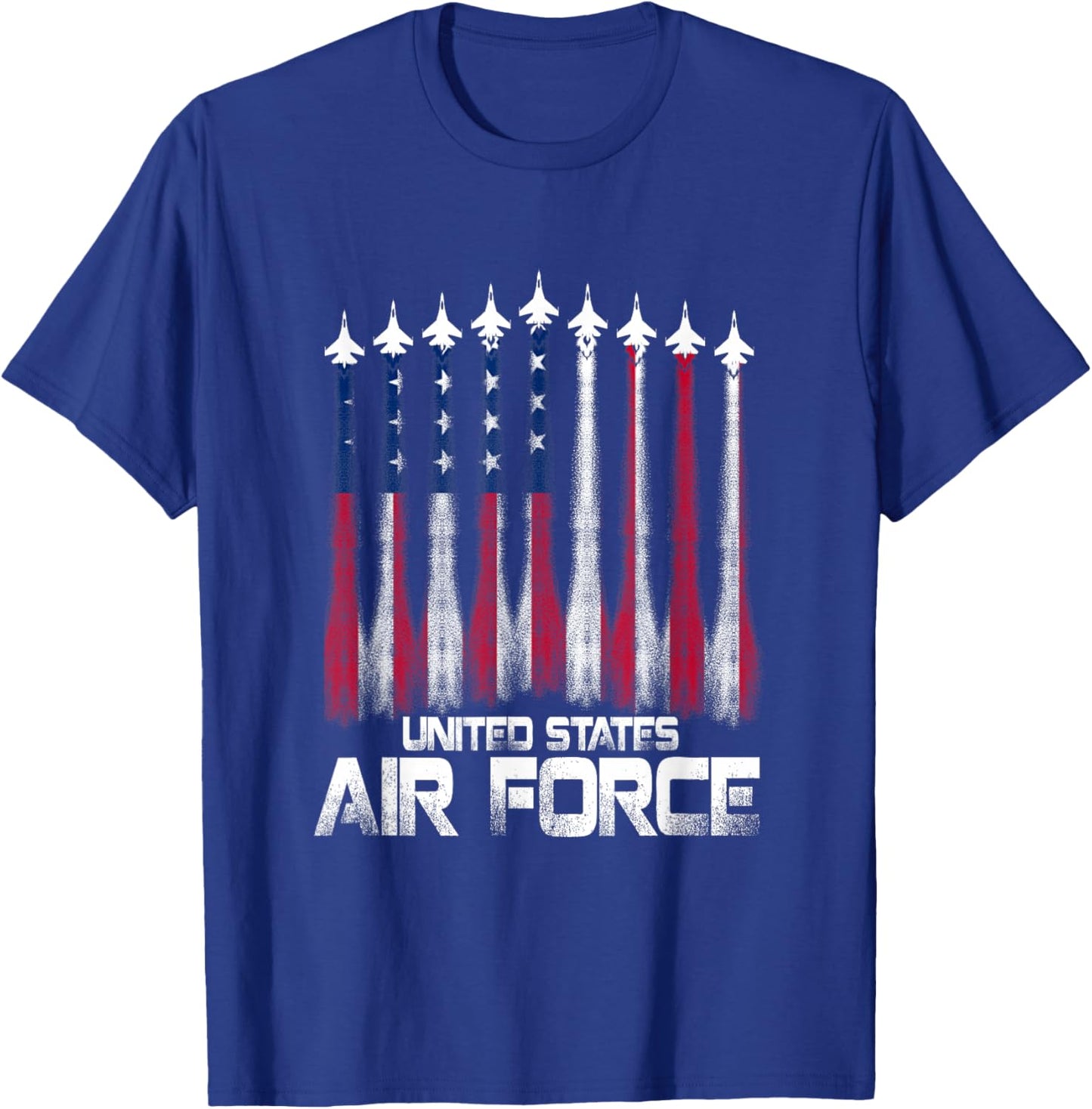 Air Force US Veterans American Flag 4th of July Patriotic T-Shirt - T-Shirt | Royal