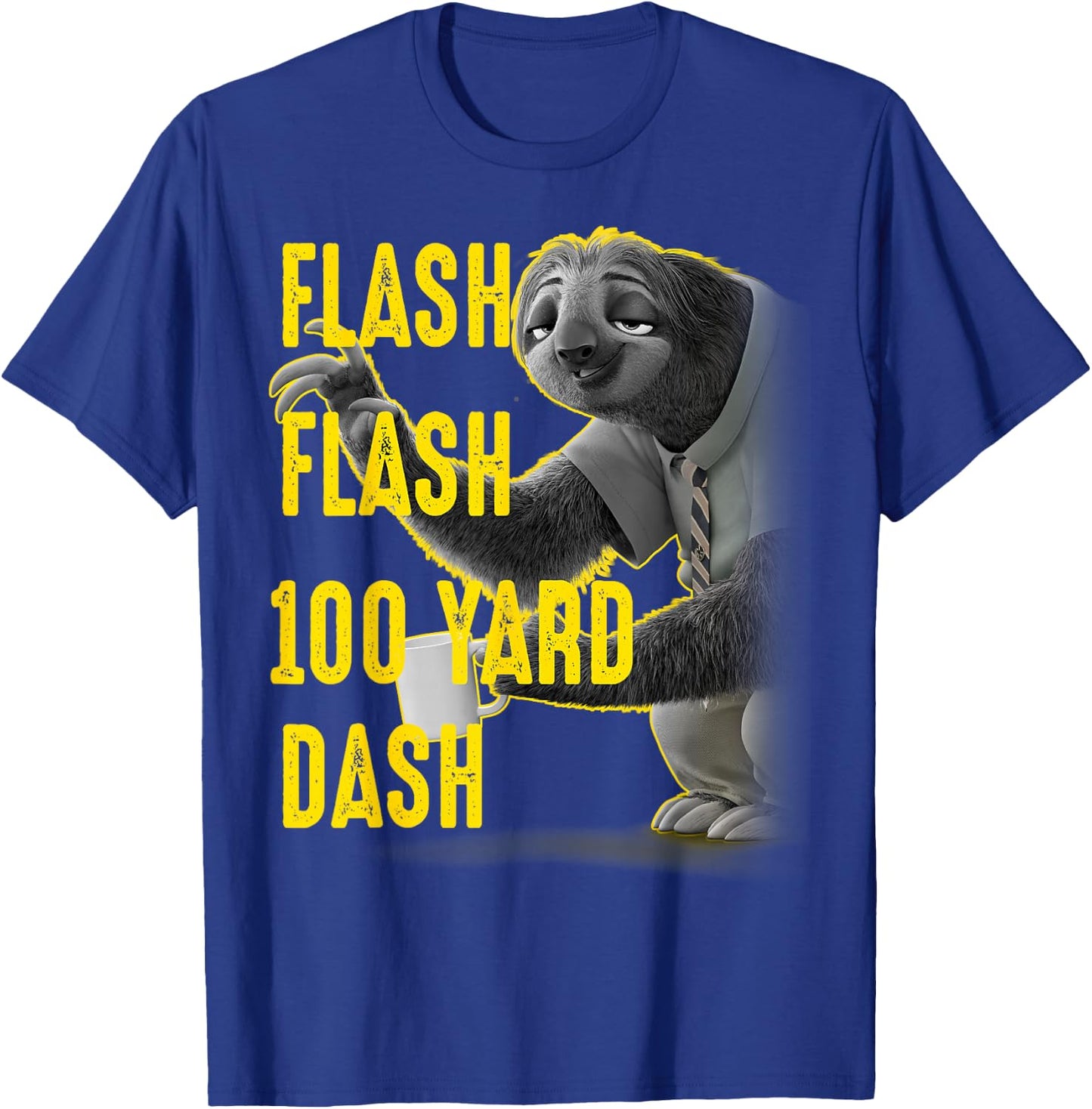 Disney Zootopia Flash Flash 100 Yard Dash Portrait T-Shirt - T-Shirt | Royal