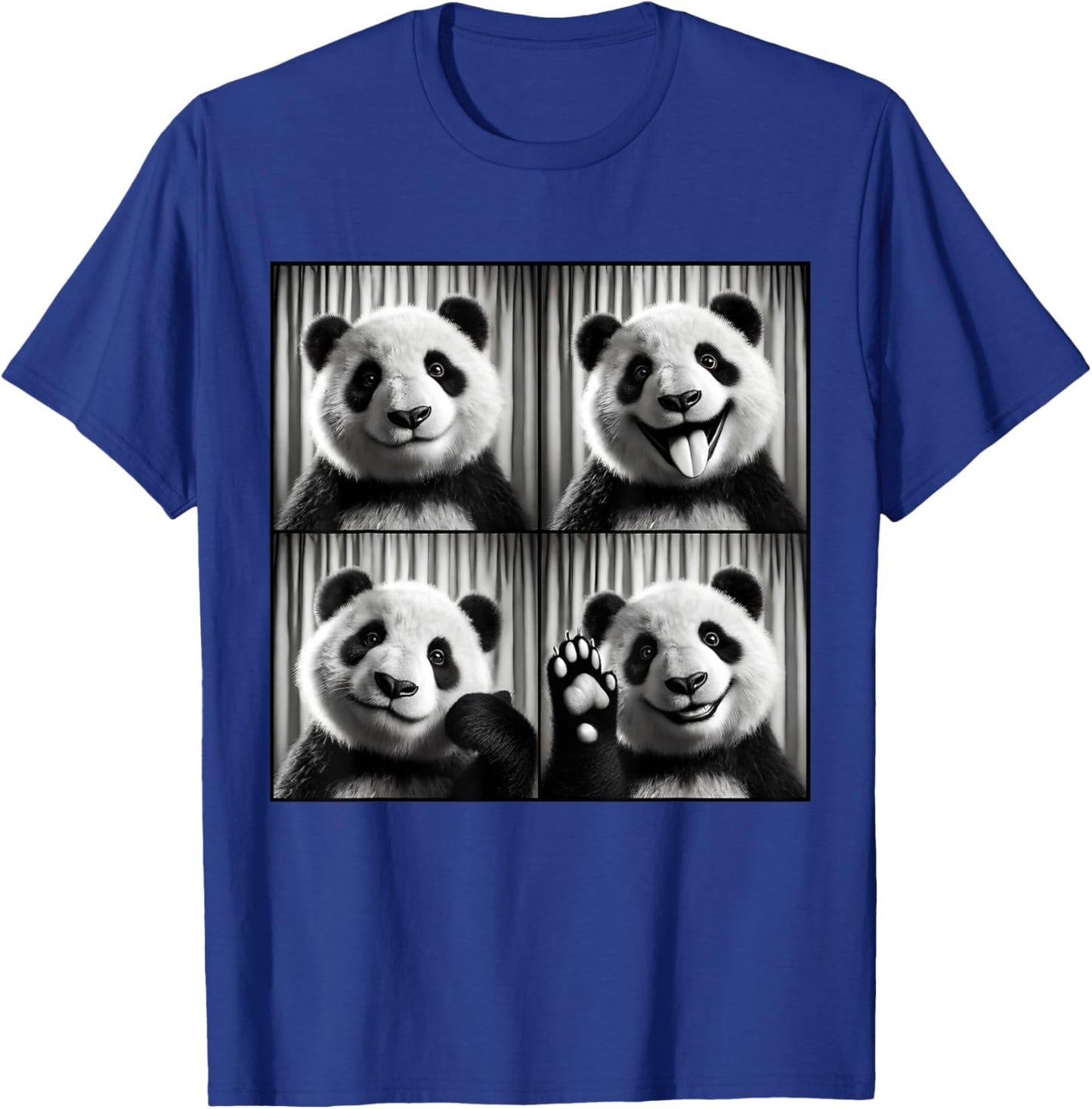 Cute Panda Selfie Photo Funny Photobooth Panda Lover T-Shirt - T-Shirt | Royal