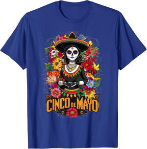 Cinco De Mayo Girl Mexican Fiesta 5 De Mayo T-Shirt - T-Shirt | Royal