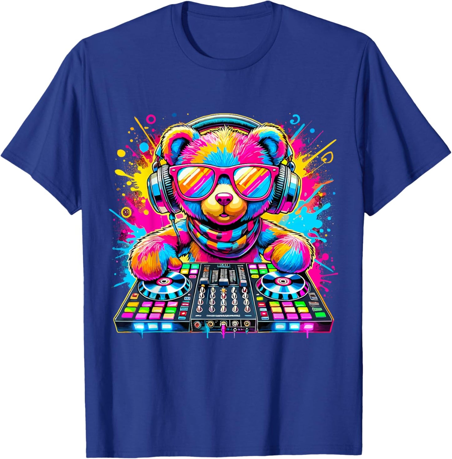 DJ Teddy Bear Disco Hip Hop T-Shirt - T-Shirt | Royal