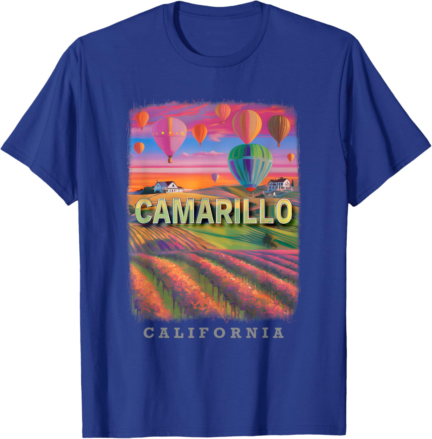 Camarillo California CA Countryside Charm SD399 T-Shirt - T-Shirt | Royal