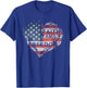 Faith, Family, Freedom Independence Day Heart T-Shirt - T-Shirt | Royal