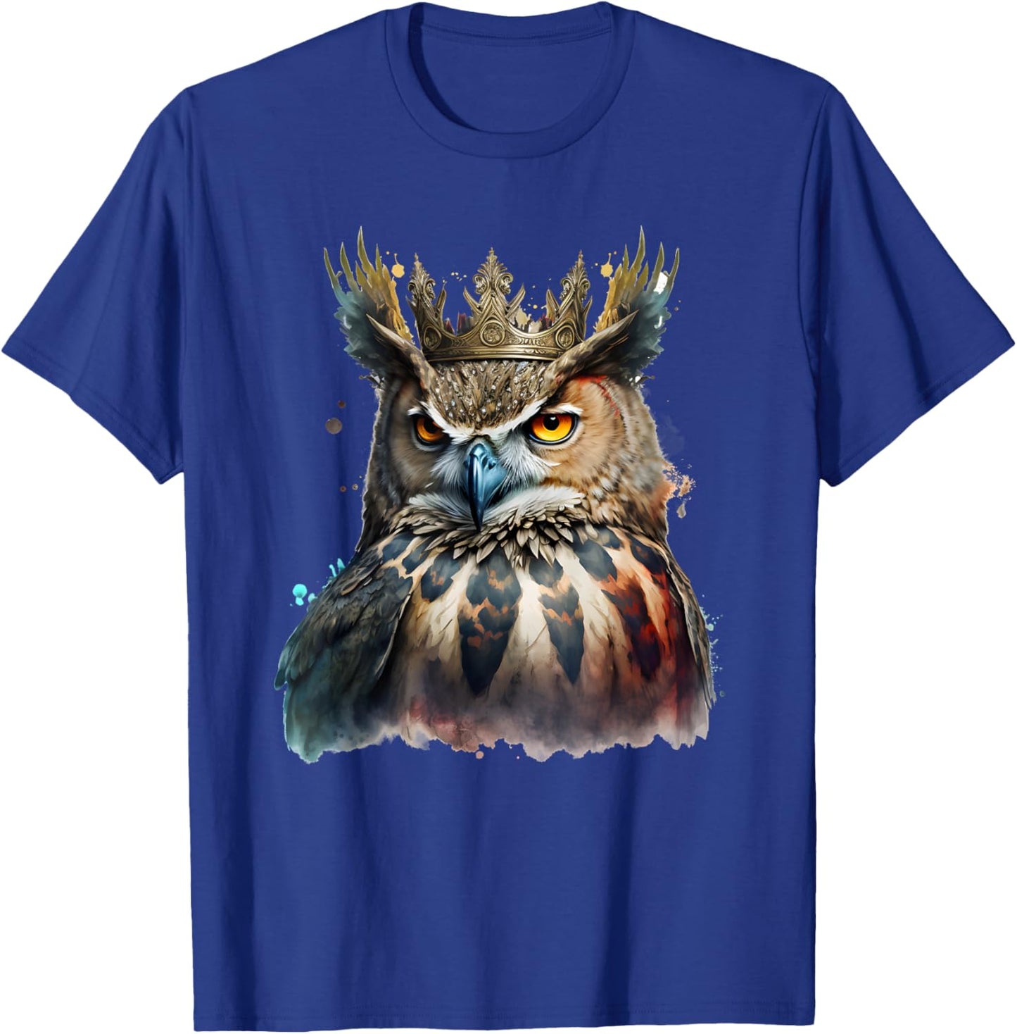 Funny king animal men owl T-Shirt - T-Shirt | Royal
