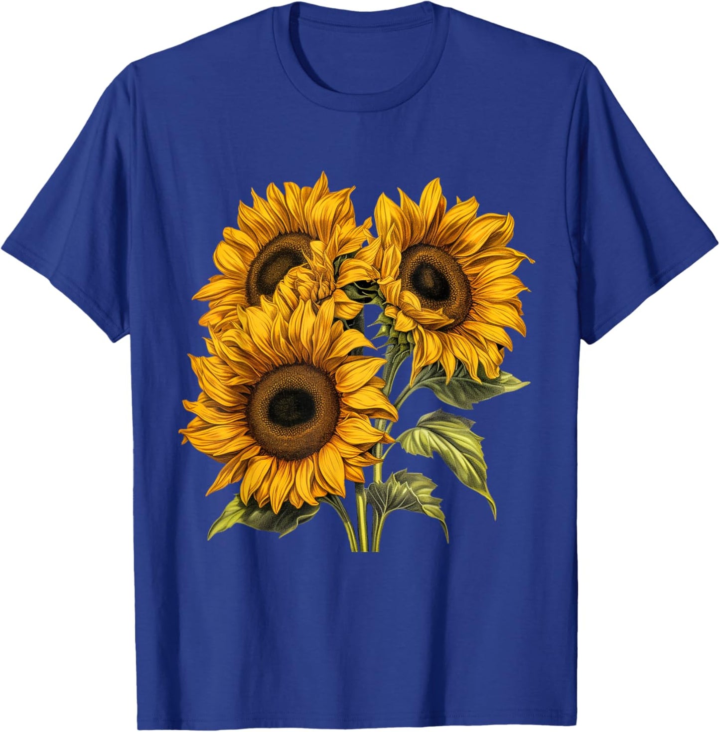 Yellow Sunflower Cute summer Sun flowers Floral Positivity T-Shirt - T-Shirt | Royal