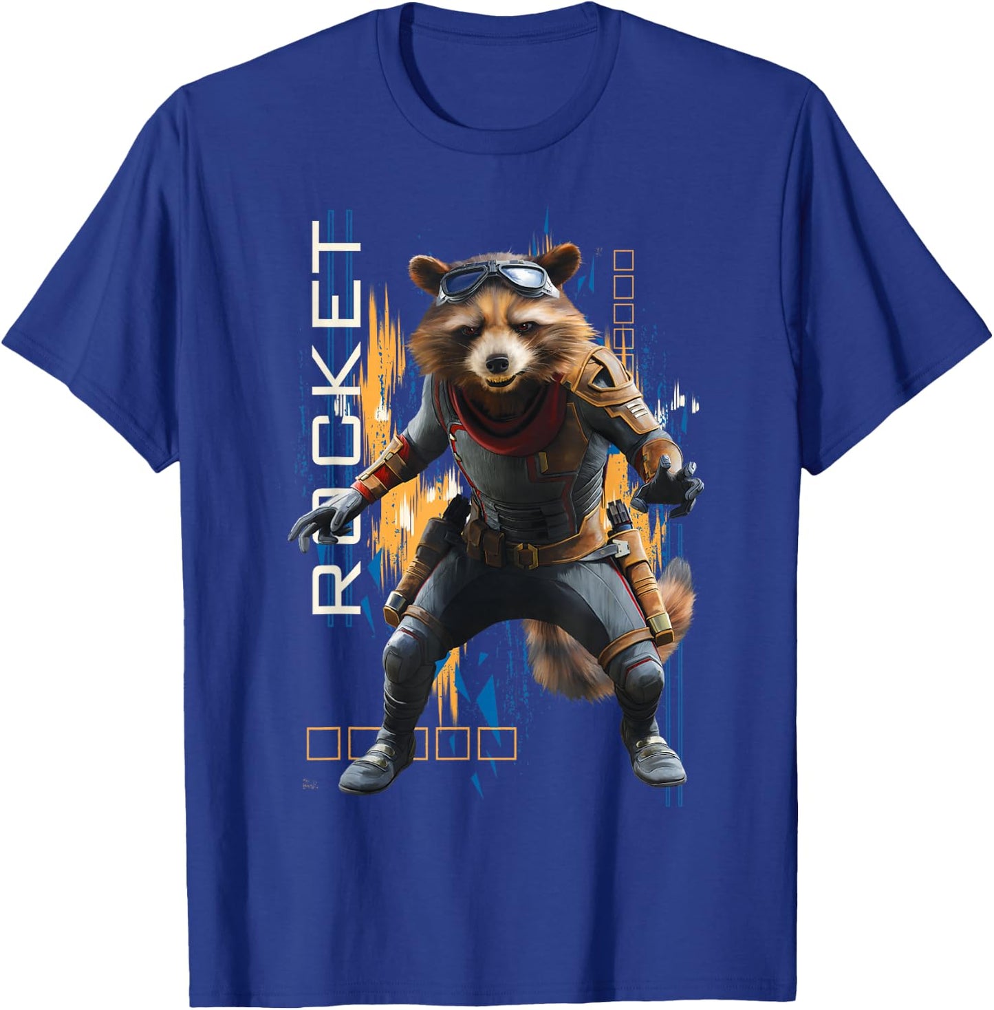 Marvel Avengers Endgame Rocket Action Pose Small T-Shirt - T-Shirt | Royal