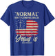 Normal Isn't Coming Back Jesus is Christian American Flag T-Shirt - T-Shirt | Royal