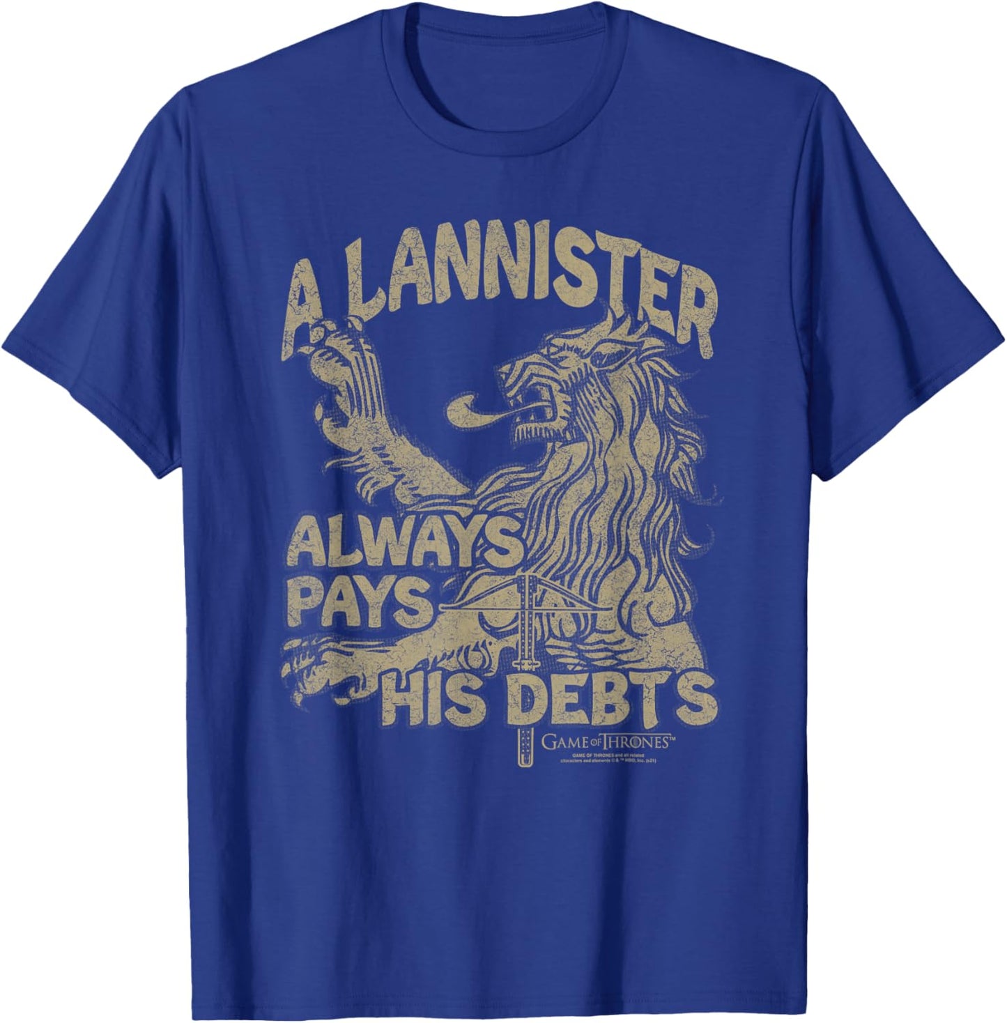 Game of Thrones A Lannister Always Pays His Debts T-Shirt - T-Shirt | Royal