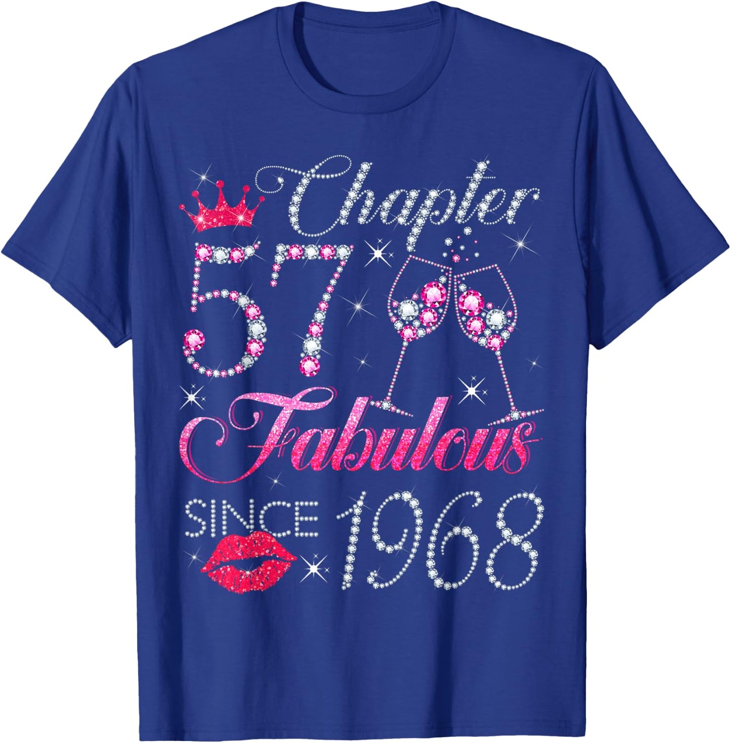 Chapter 57 Fabulous Since 1968 57Th Birthday Gift T-Shirt - T-Shirt | Royal