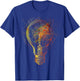 Light Bulb Abstract Drawing Colorful Art Graphic T-Shirt - T-Shirt | Royal