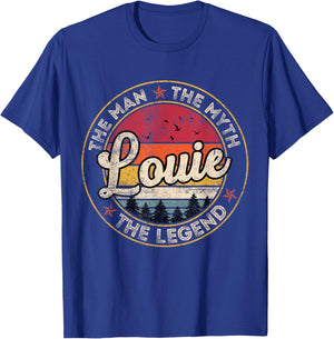 Louie The Man The Myth The Legend Personalized Name T-Shirt - T-Shirt | Royal