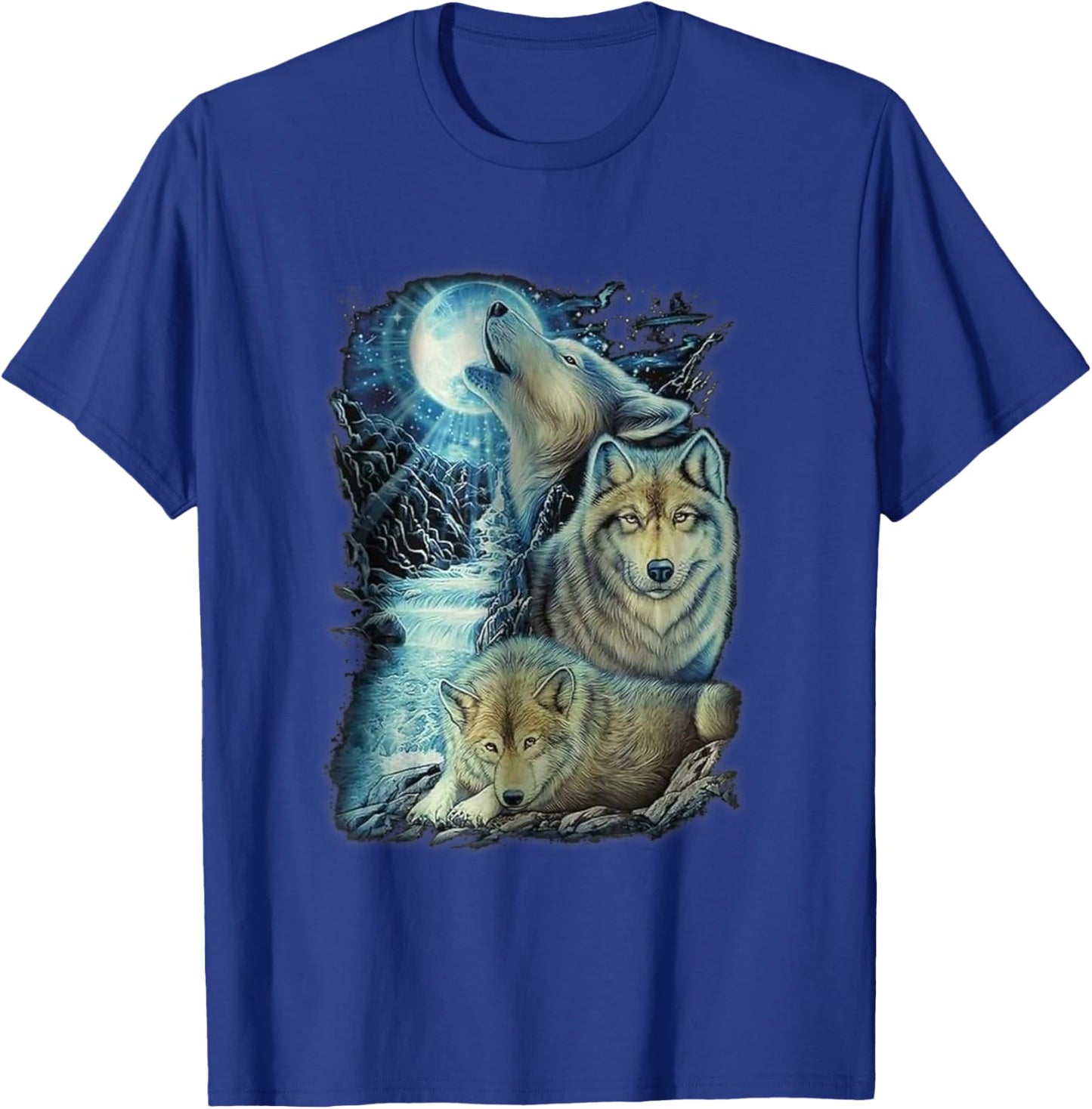 Vintage wolf Shirt wolf women Lovers for boys and girls T-Shirt - T-Shirt | Royal
