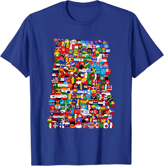 Countryballs world flags T-Shirt - T-Shirt | Royal