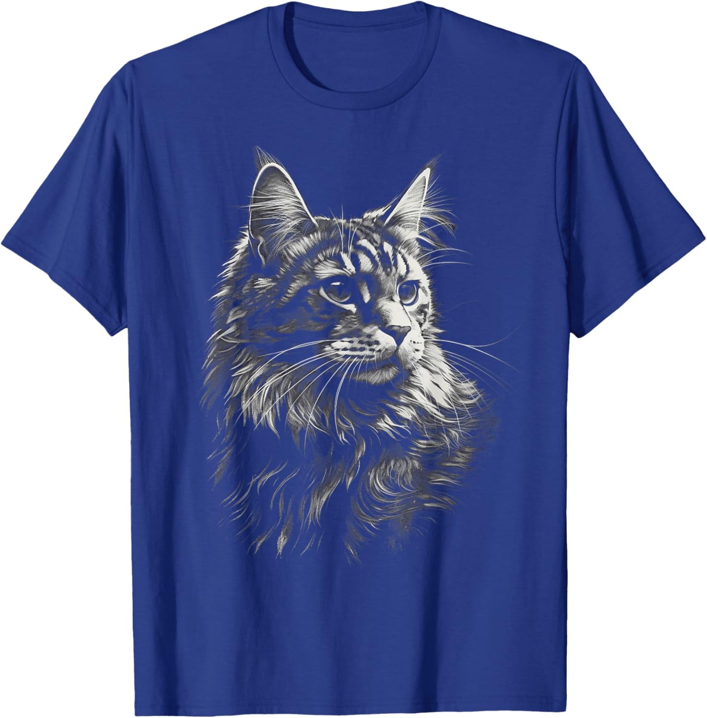 Maine Coon Cat Eyes Kitty Kitten Cat Artwork Cat Face T-Shirt - T-Shirt | Royal