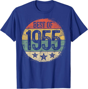 Best Of 1955 70th Birthday Gifts Women 70 Year Old T-Shirt - T-Shirt | Royal