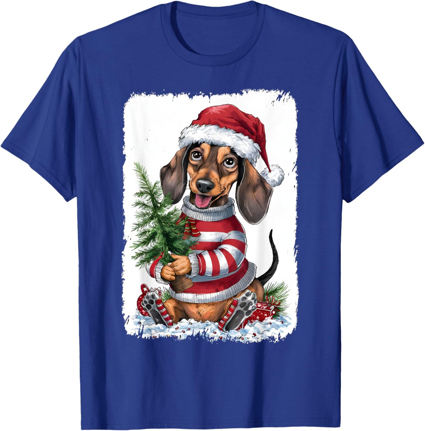 Christmas Dachshund Dog , Black, S T-Shirt - T-Shirt | Royal