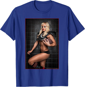 Pinup Girl T Shirt - Lauren Fogle Football Pin Up T-Shirt - T-Shirt | Royal