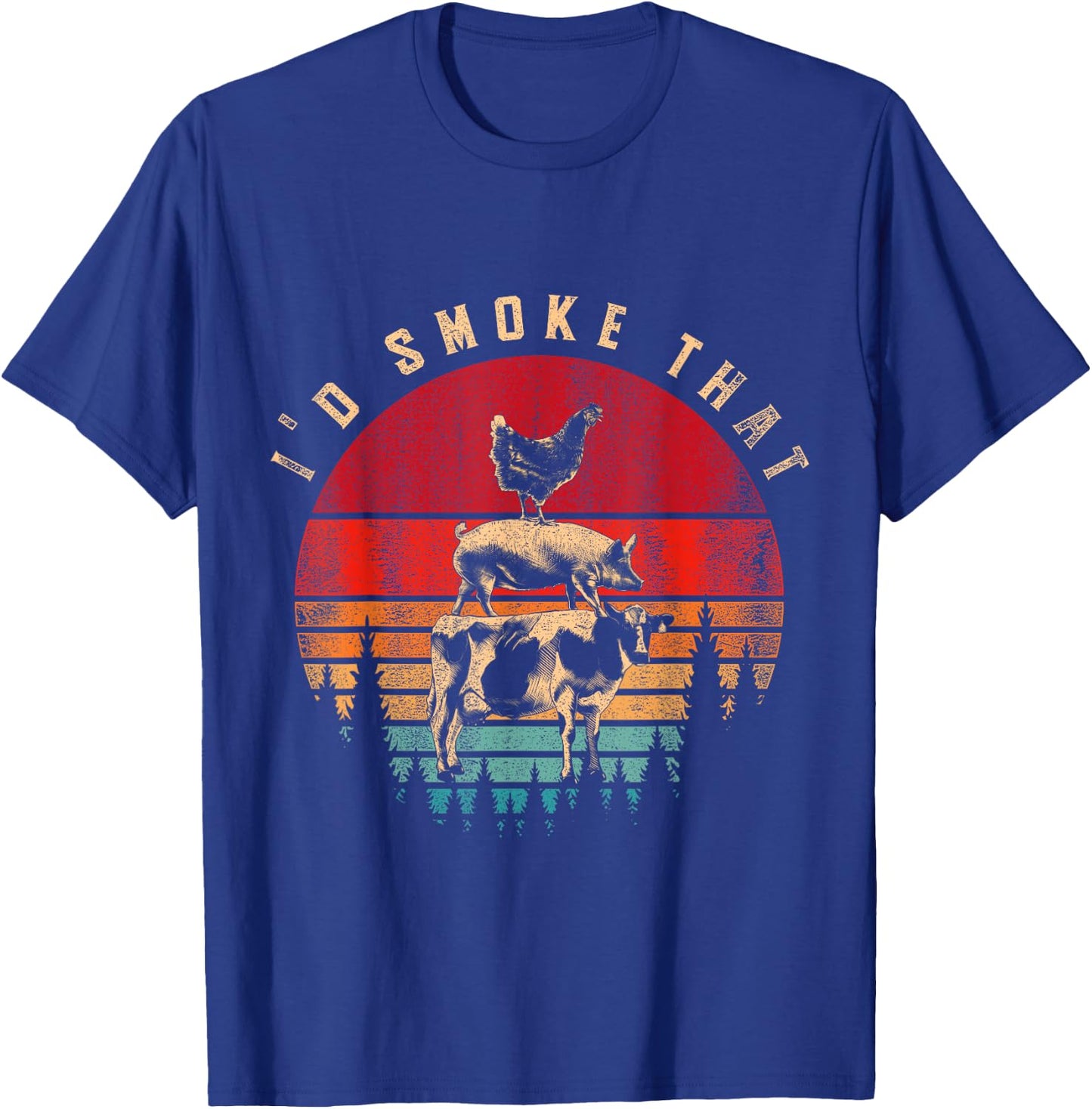 Id Smoke That Funny Smoked Meat BBQ Chef Barbecue T-Shirt - T-Shirt | Royal