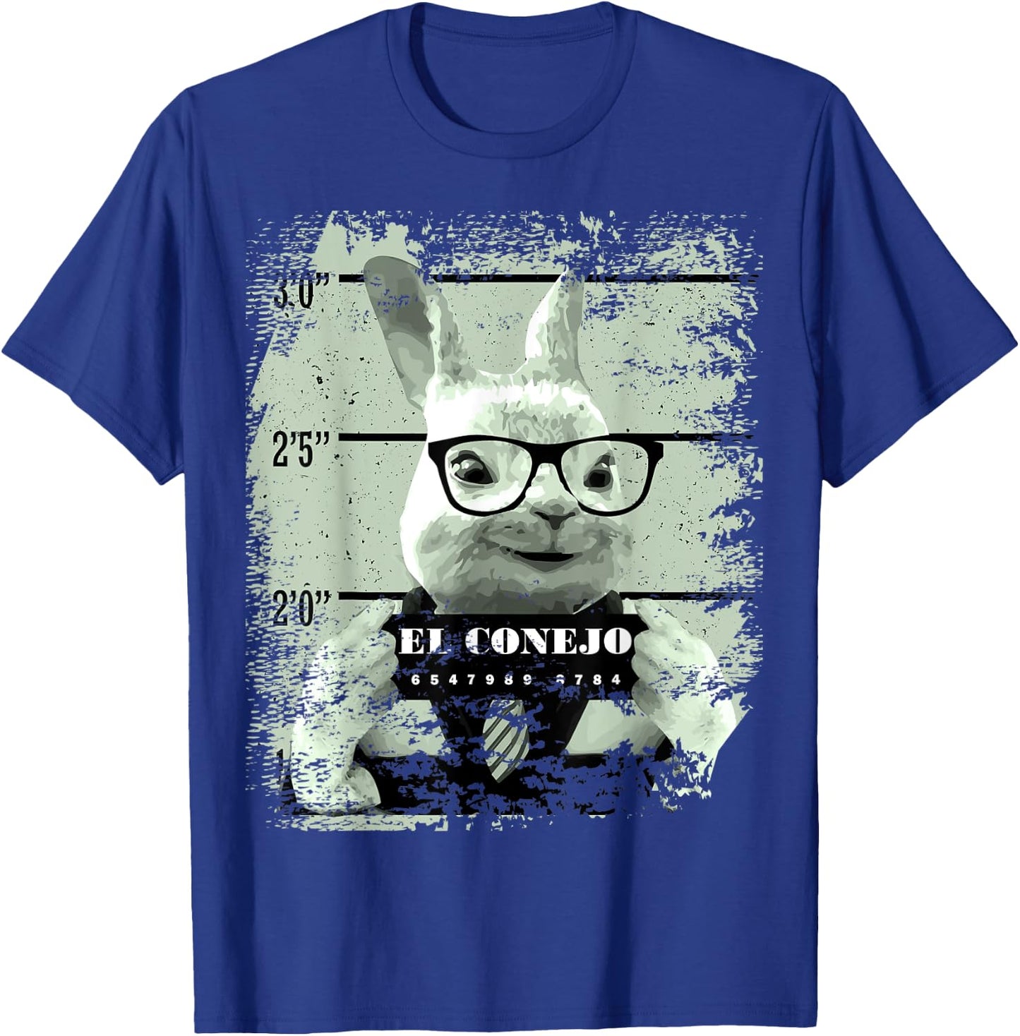 Bunny Mug Shot Rabbit in Jail Mexican El Conejo T-Shirt - T-Shirt | Royal