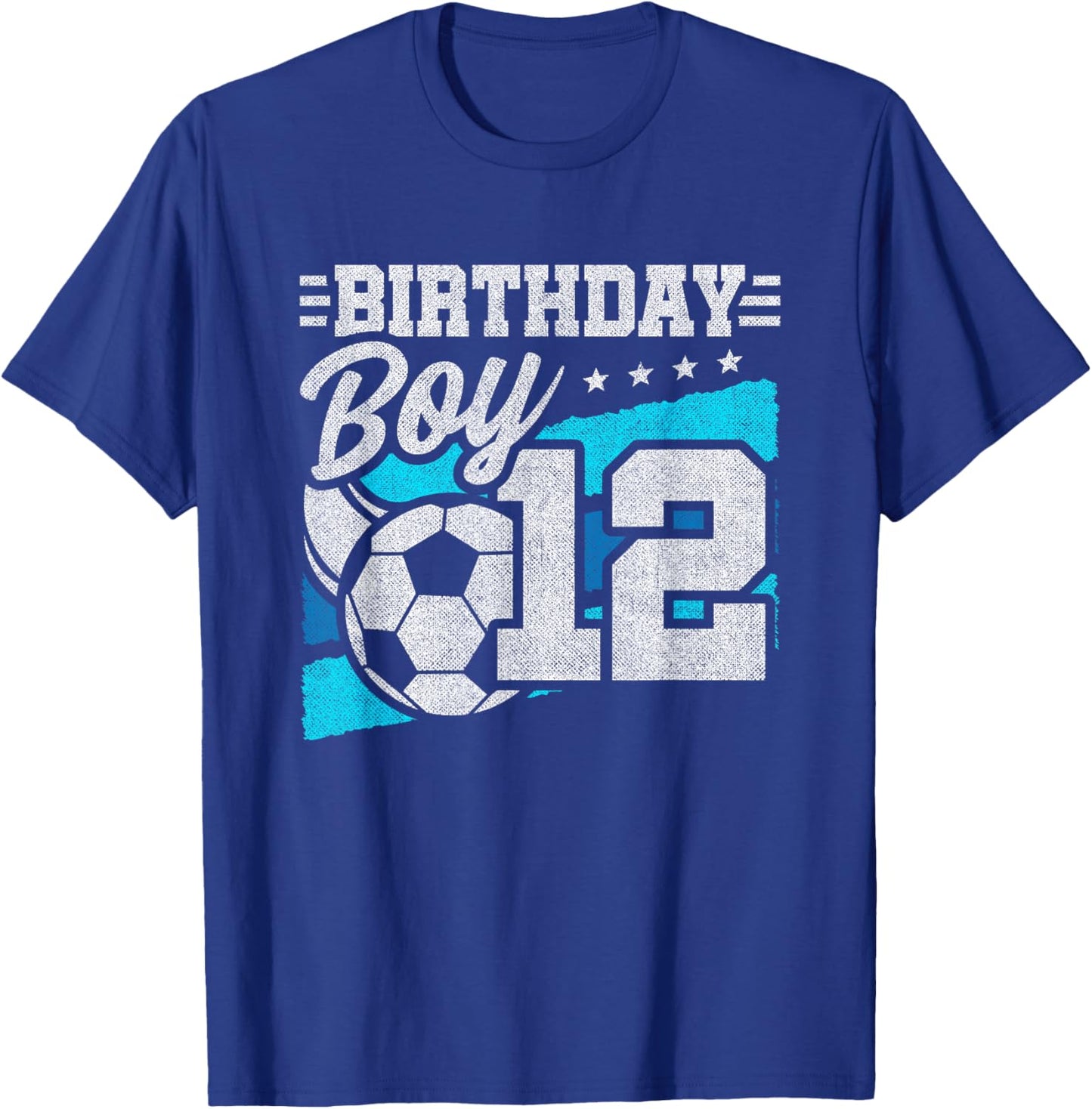 Soccer Birthday Party - 12 Year Old Boy - 12th Birthday T-Shirt - T-Shirt | Royal