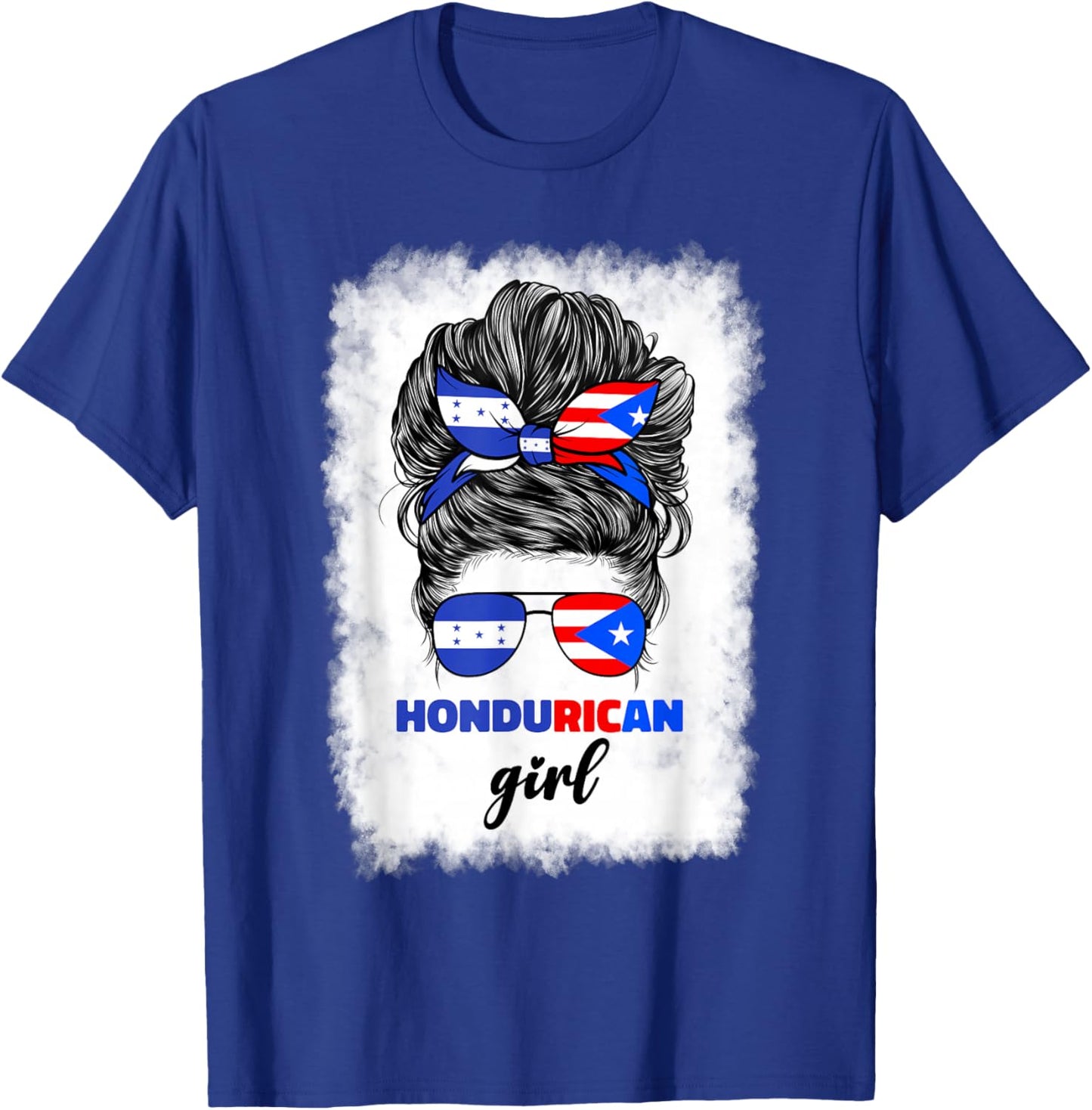 Half Honduran And Puerto Rican Rico Honduras Girl HonduRican T-Shirt - T-Shirt | Royal