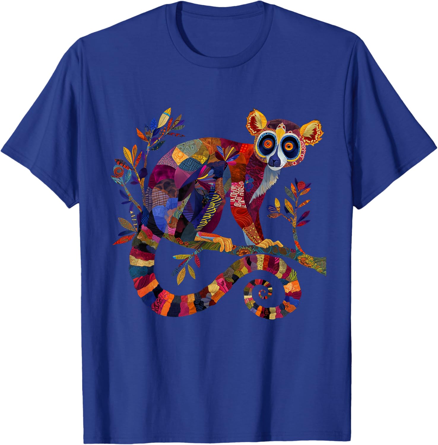 Lemur Floral Vintage Flower Pattern Monkey Lemur Lover T-Shirt - T-Shirt | Royal