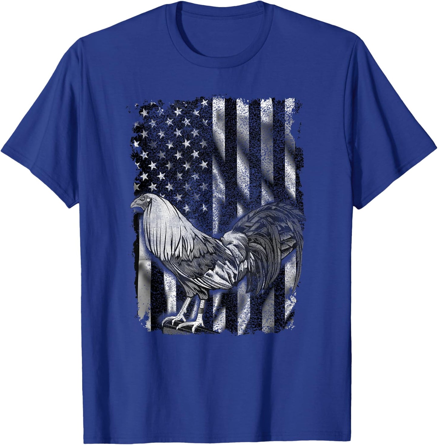 US Flag Cock Fight Enthusiast T Shirt - Cock Fight Shirt T-Shirt - T-Shirt | Royal