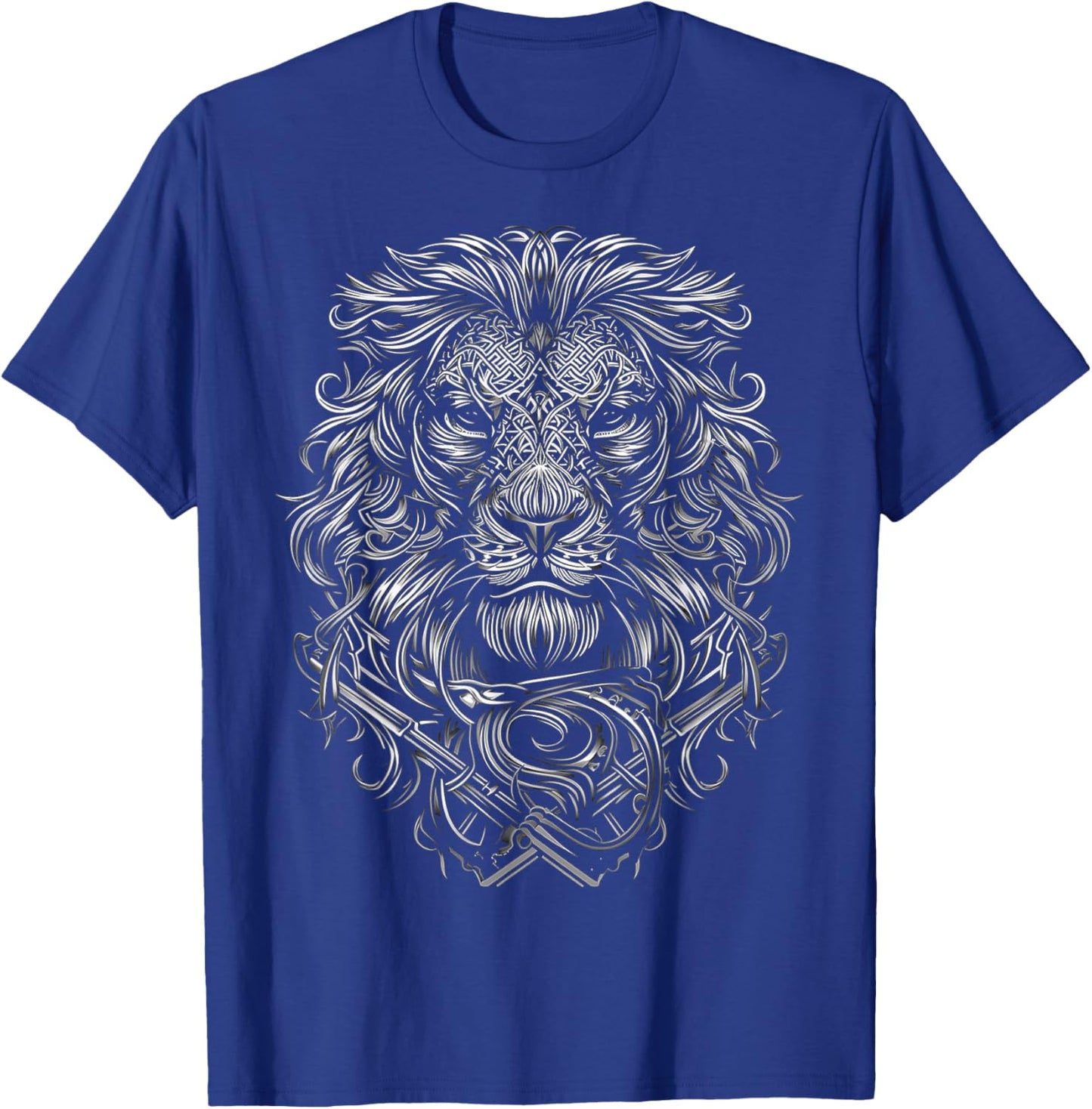 Lion Mandala Abstract Animal Love Drawing Art Graphic Lion T-Shirt - T-Shirt | Royal