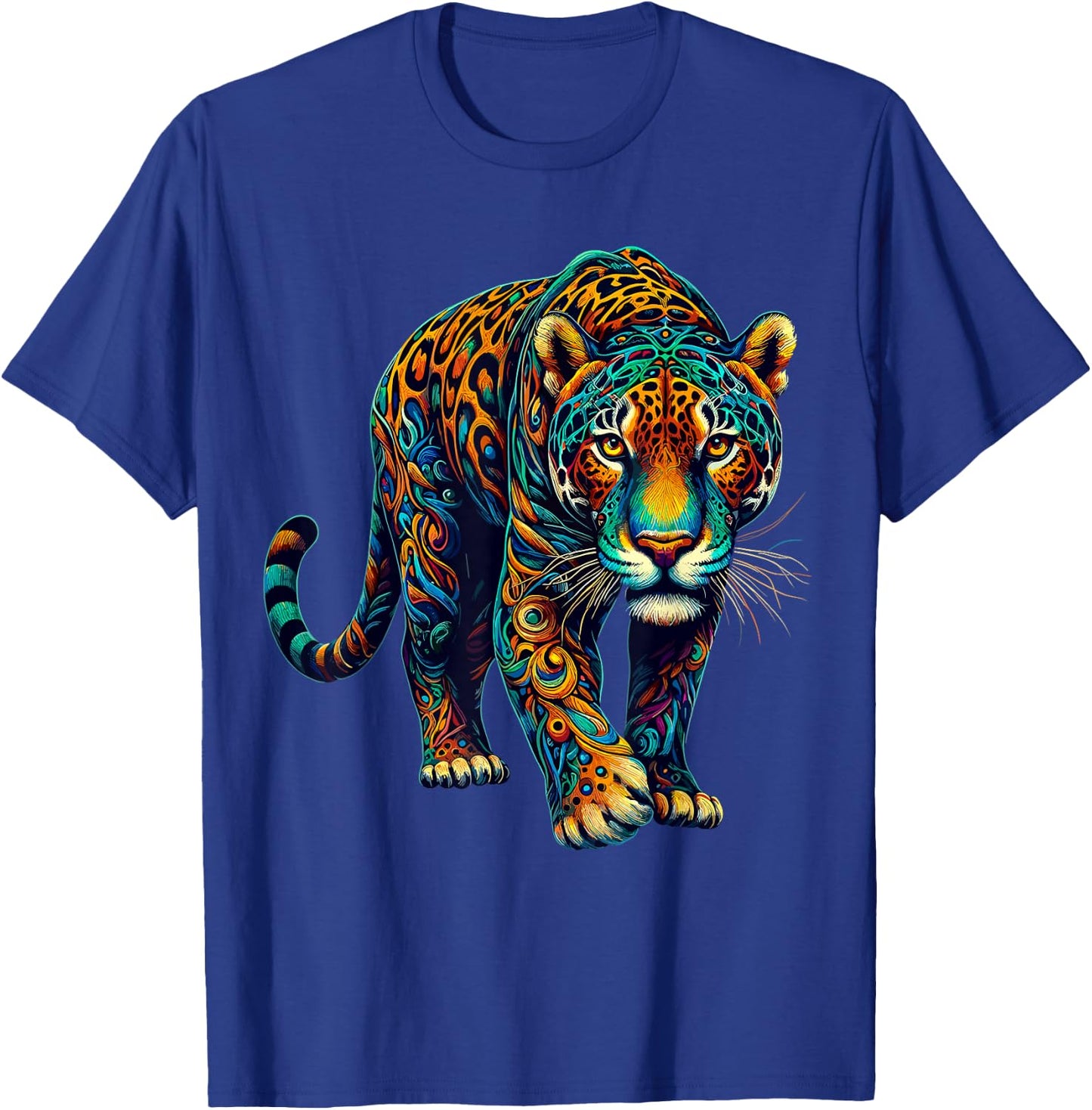 Colorful Jaguars Animal Zoo T-Shirt - T-Shirt | Royal