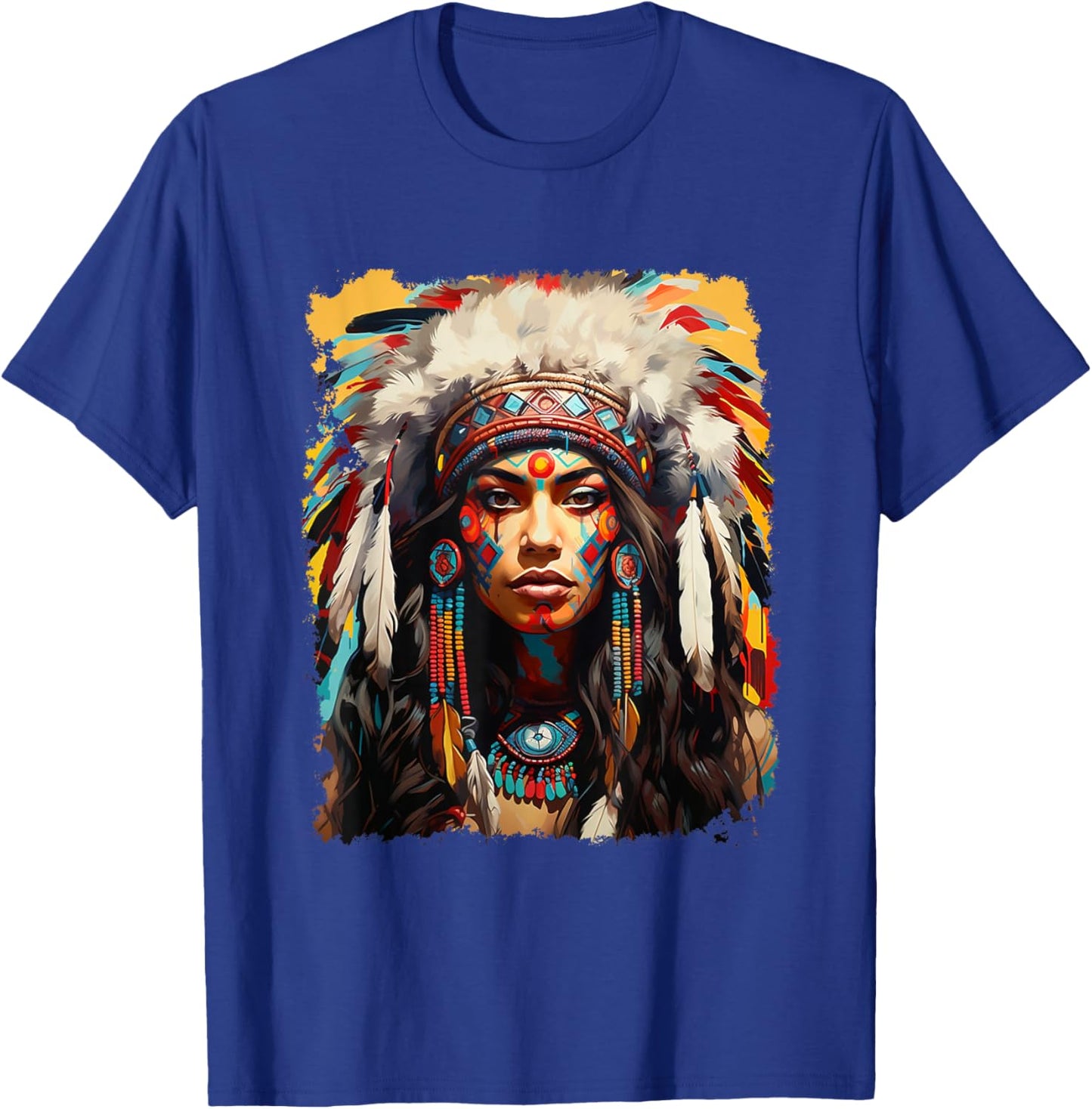 Beautiful Native American T-Shirt - T-Shirt | Royal