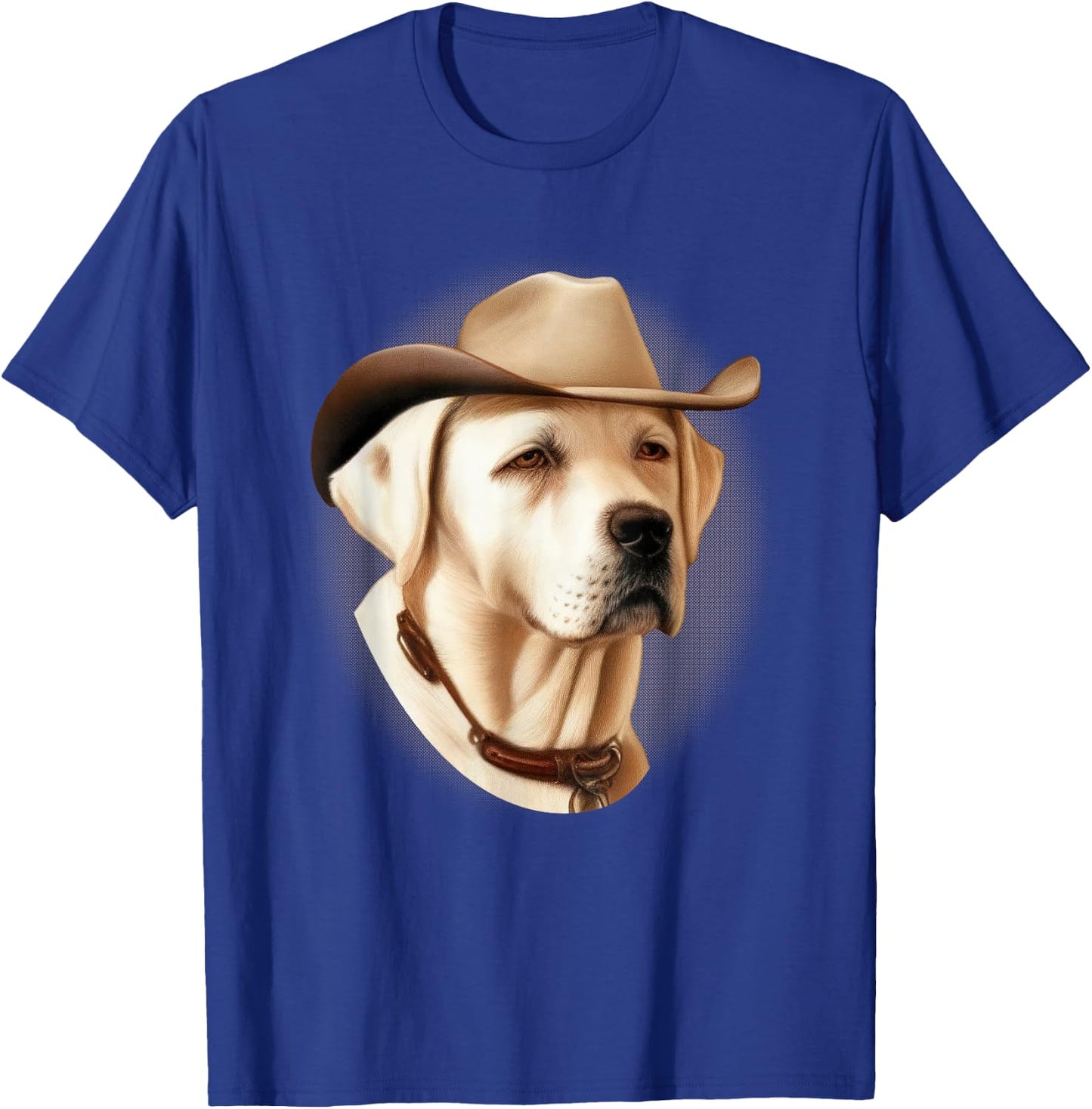 White Labrador Retriever Dog - Funny Sherif Cowboy White Lab T-Shirt - T-Shirt | Royal