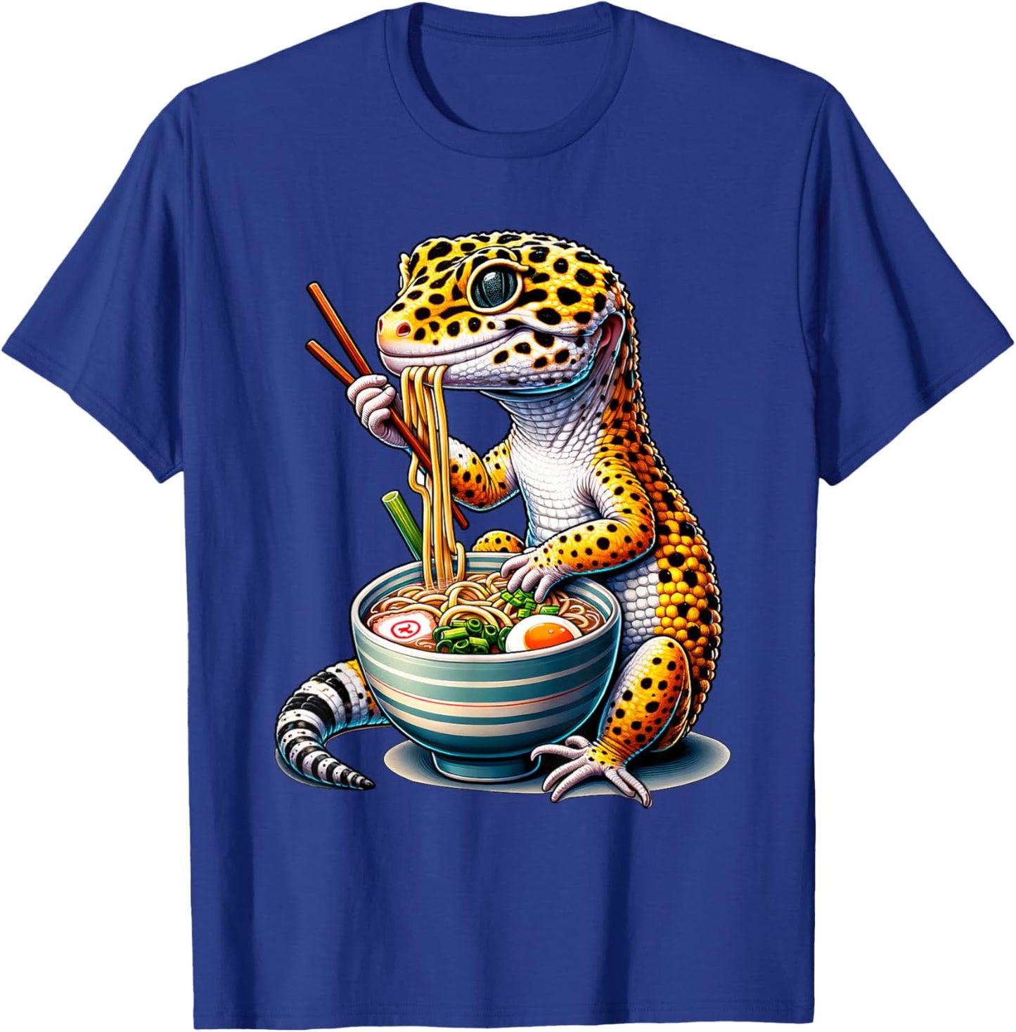 Leopard Gecko Ramen Eating Noodles Bowl Yummy Gecko T-Shirt - T-Shirt | Royal