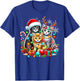 Merry Christmas Baby Cats Presents Snowflake Santa Claus T-Shirt - T-Shirt | Royal