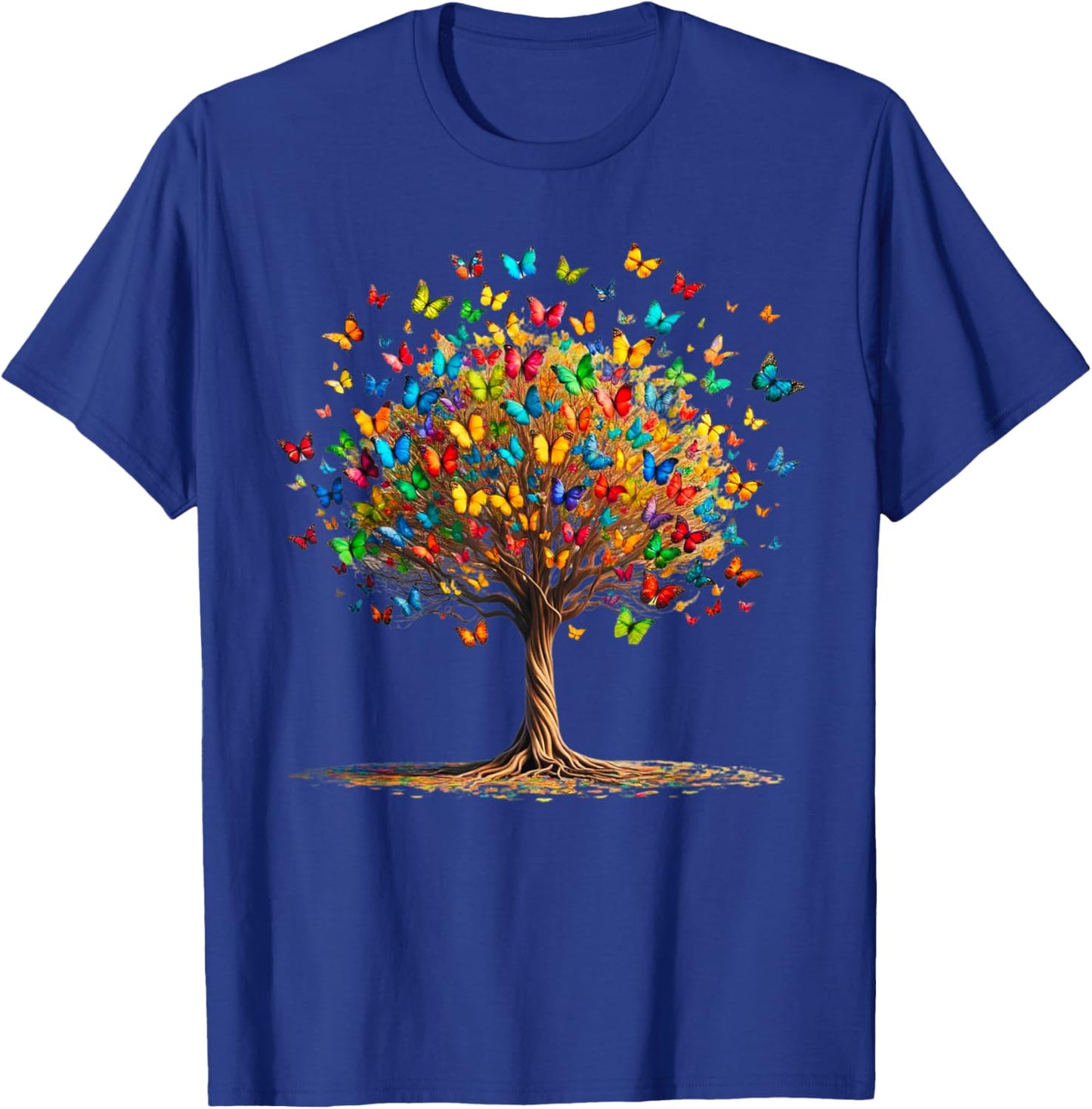 Butterflies Tree Nature Butterfly Lover Lepidopterist T-Shirt - T-Shirt | Royal