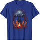Vintage Ghost and Skeleton by Fire Camping Gothic Halloween T-Shirt - T-Shirt | Royal