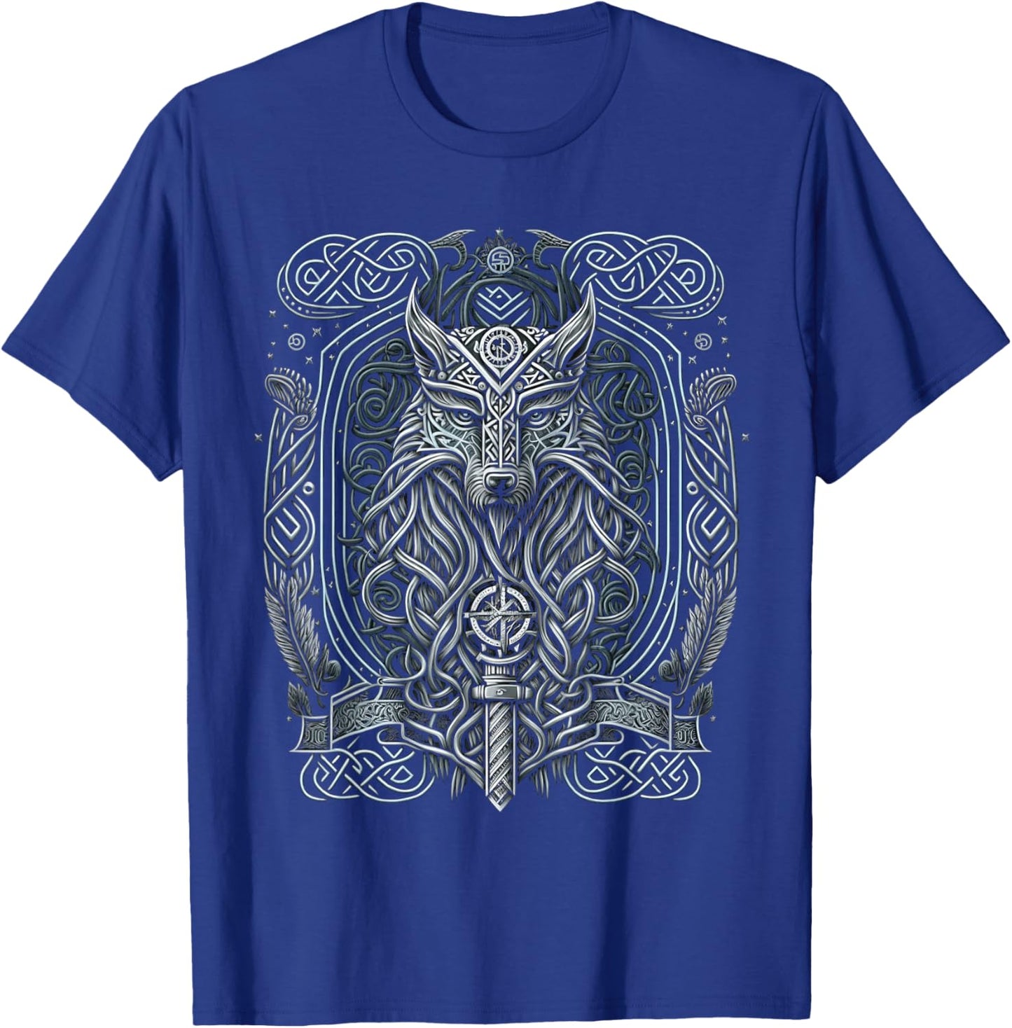 Odins Wolf Viking Norse Runes Nordmann Mythology T-Shirt - T-Shirt | Royal