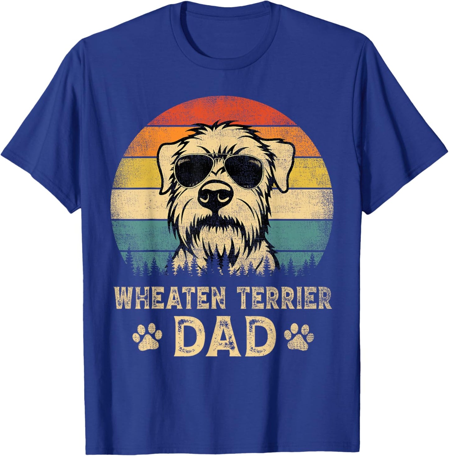 Vintage Wheaten Terrier Dad Dog Lovers Father's Day T-Shirt - T-Shirt | Royal