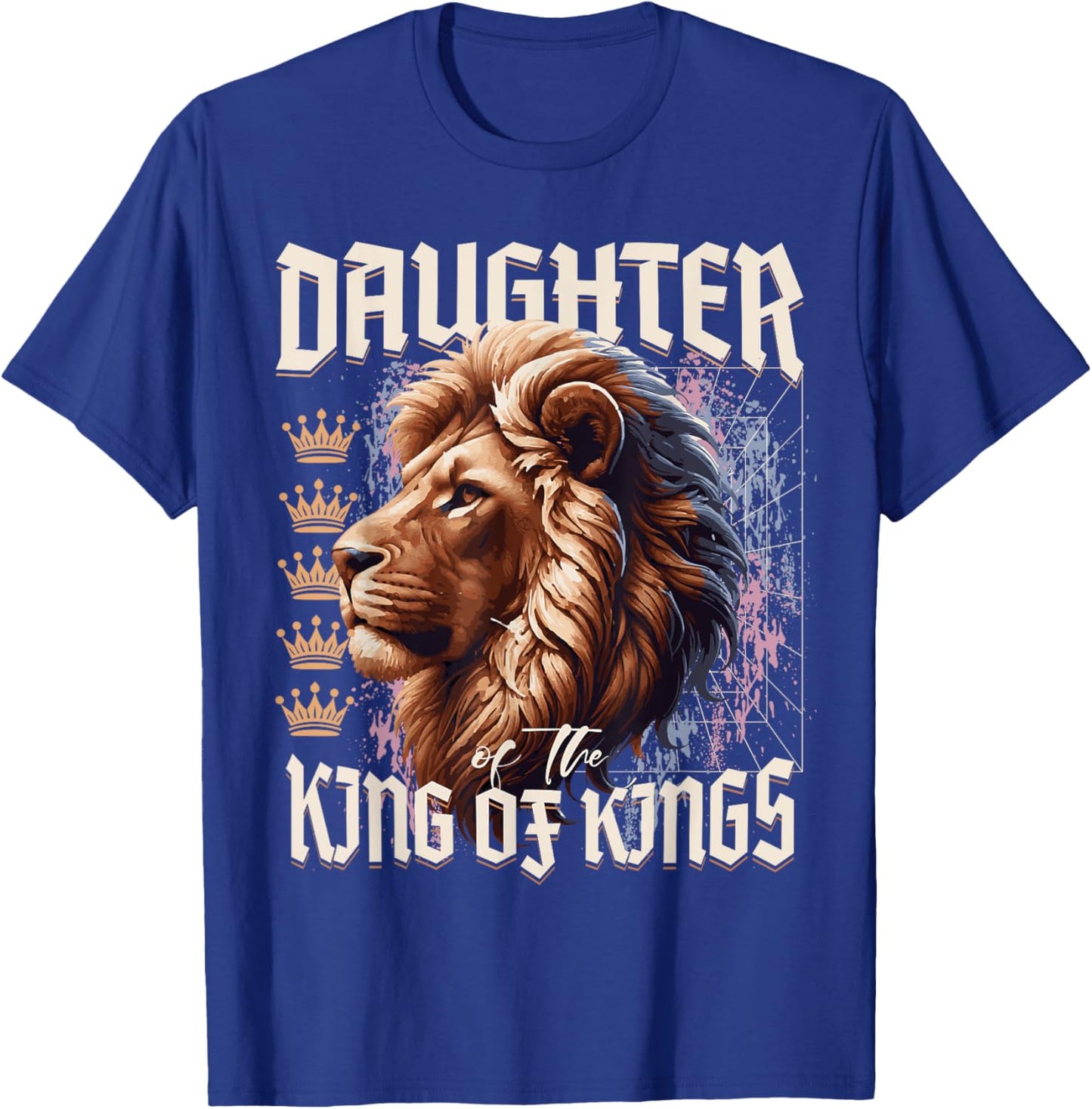 Daughter of King Lion Y2K Trendy Jesus Apparel Christian T-Shirt - T-Shirt | Royal