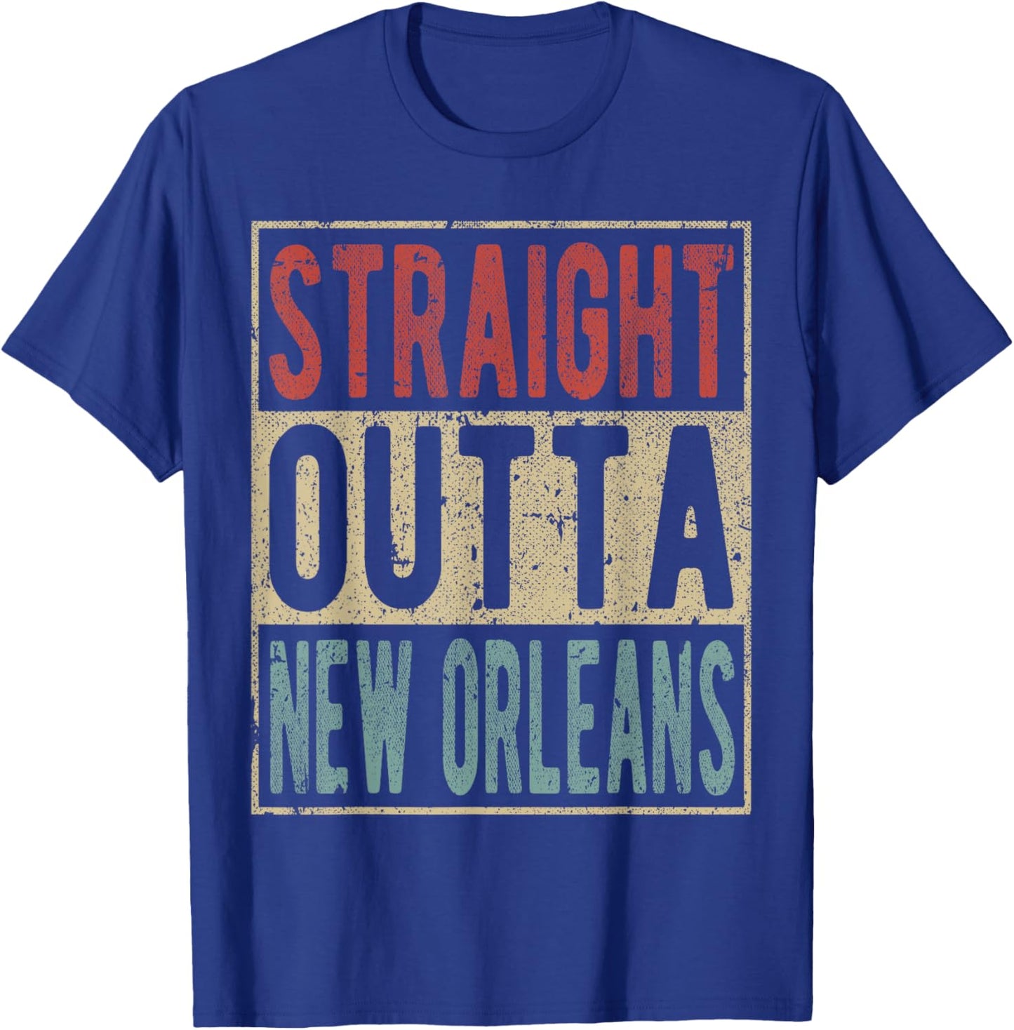 New Orleans City Retro Straight Outta New Orleans T-Shirt - T-Shirt | Royal