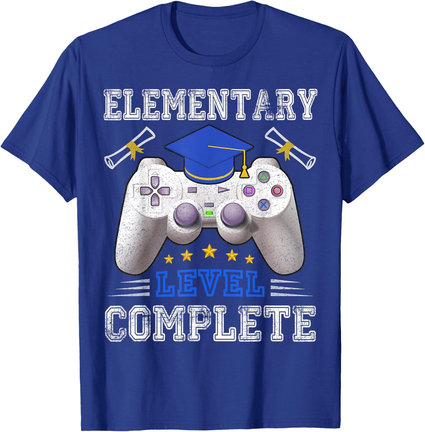 Elementary Level Complete Class Of 2025 Graduation T-Shirt - T-Shirt | Royal