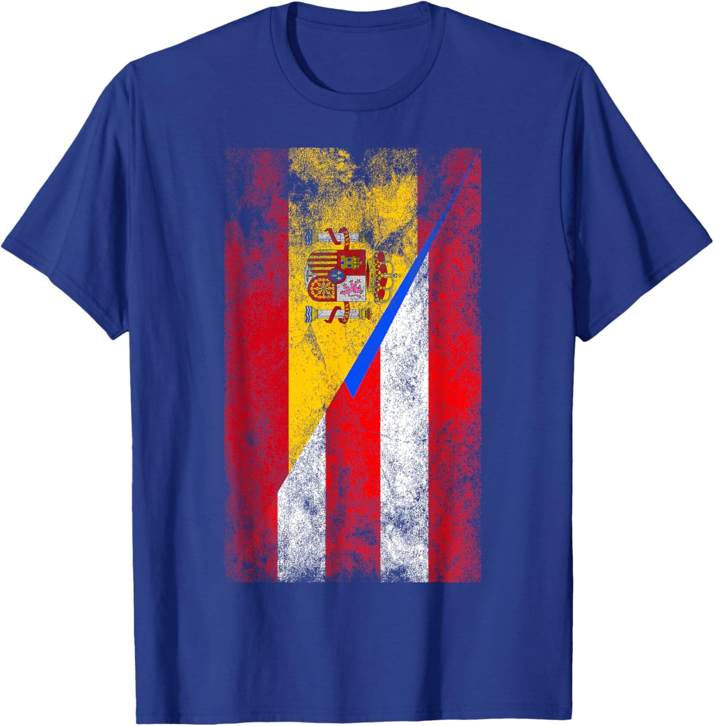 Spain & Puerto Rico Flags - Spanish Puerto Rican T-Shirt - T-Shirt | Royal
