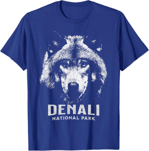 Denali National Park Wolf T-Shirt - T-Shirt | Royal