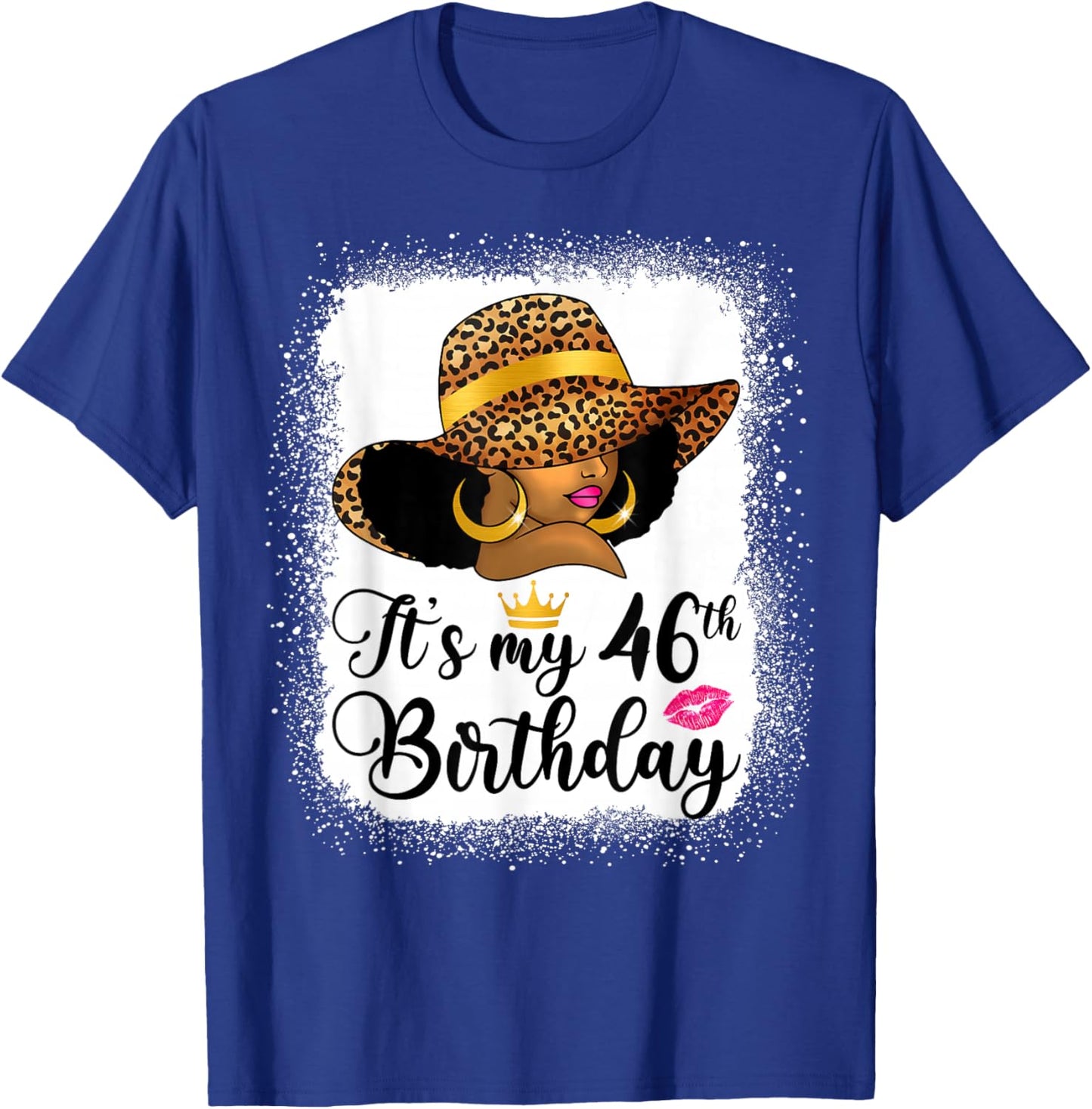 African American Woman It's My 46th Birthday Black Queen T-Shirt - T-Shirt | Royal