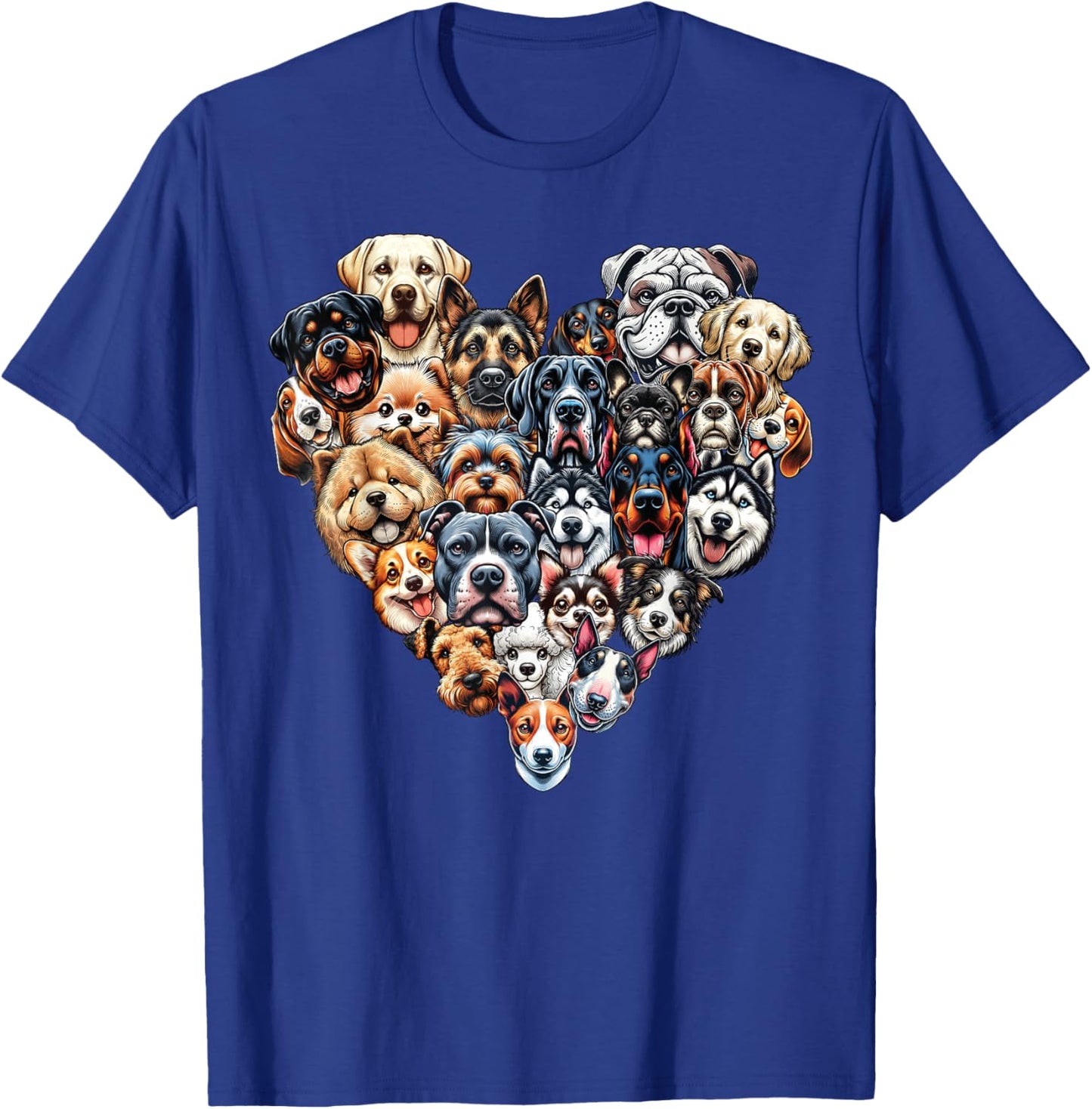 Types Of Dogs Breeds Chart Educational Canine Enthusiast T-Shirt - T-Shirt | Royal