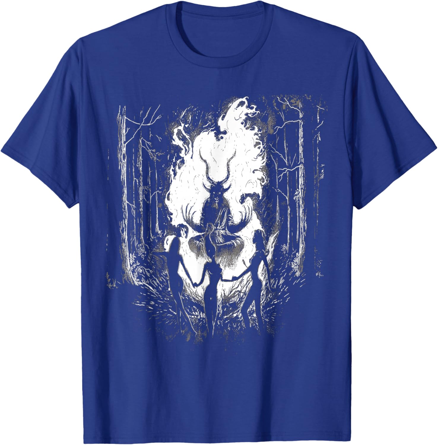 Witches Dancing With Baphomet Occult Witch Gothic Sabbath T-Shirt - T-Shirt | Royal