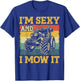 Farm Tractor - I'm Sexy and I Mow It Retro Farming T-Shirt - T-Shirt | Royal