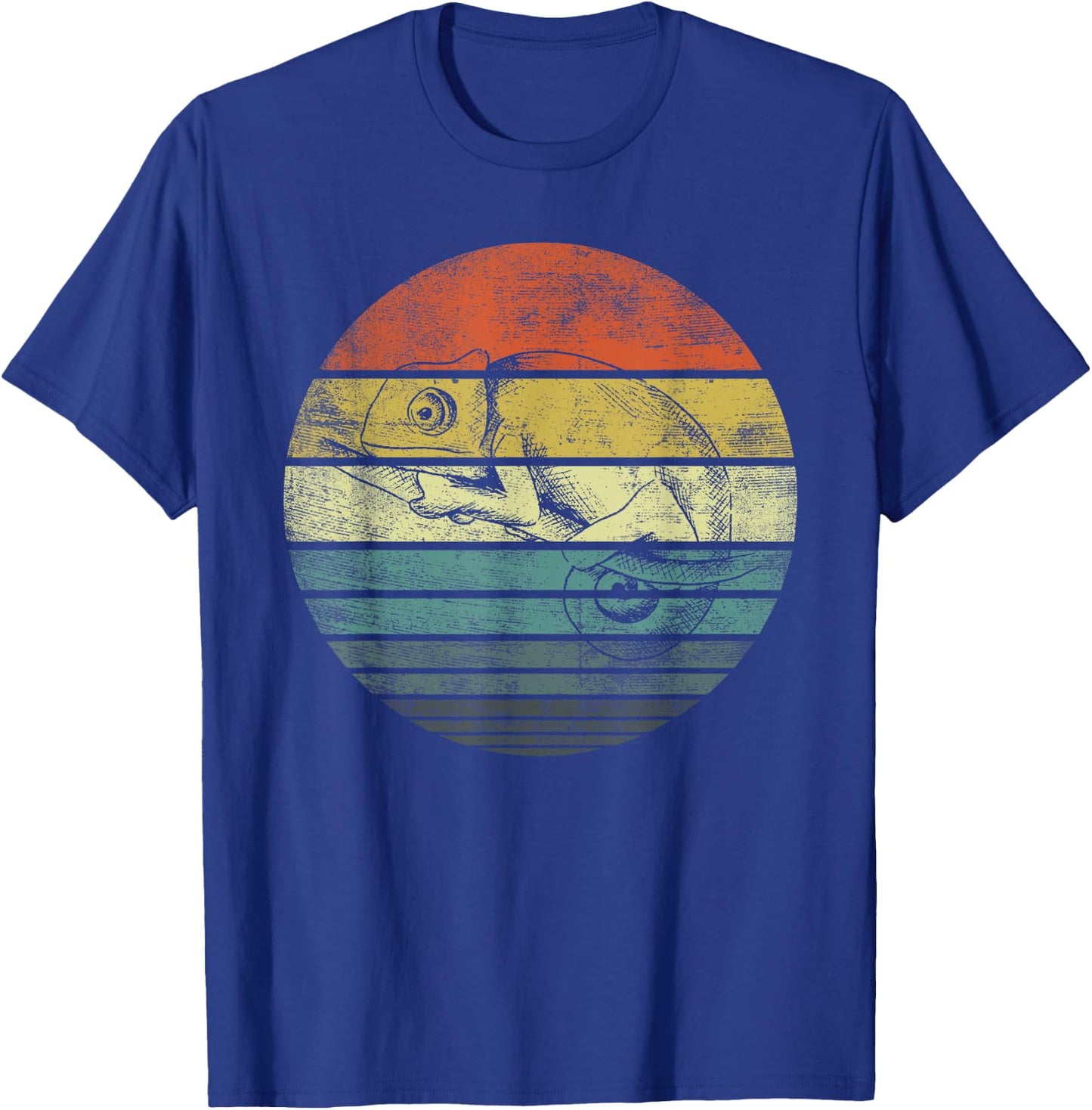 Chameleon Lover Gifts Retro Sunset Animal Reptile Silhouette T-Shirt - T-Shirt | Royal