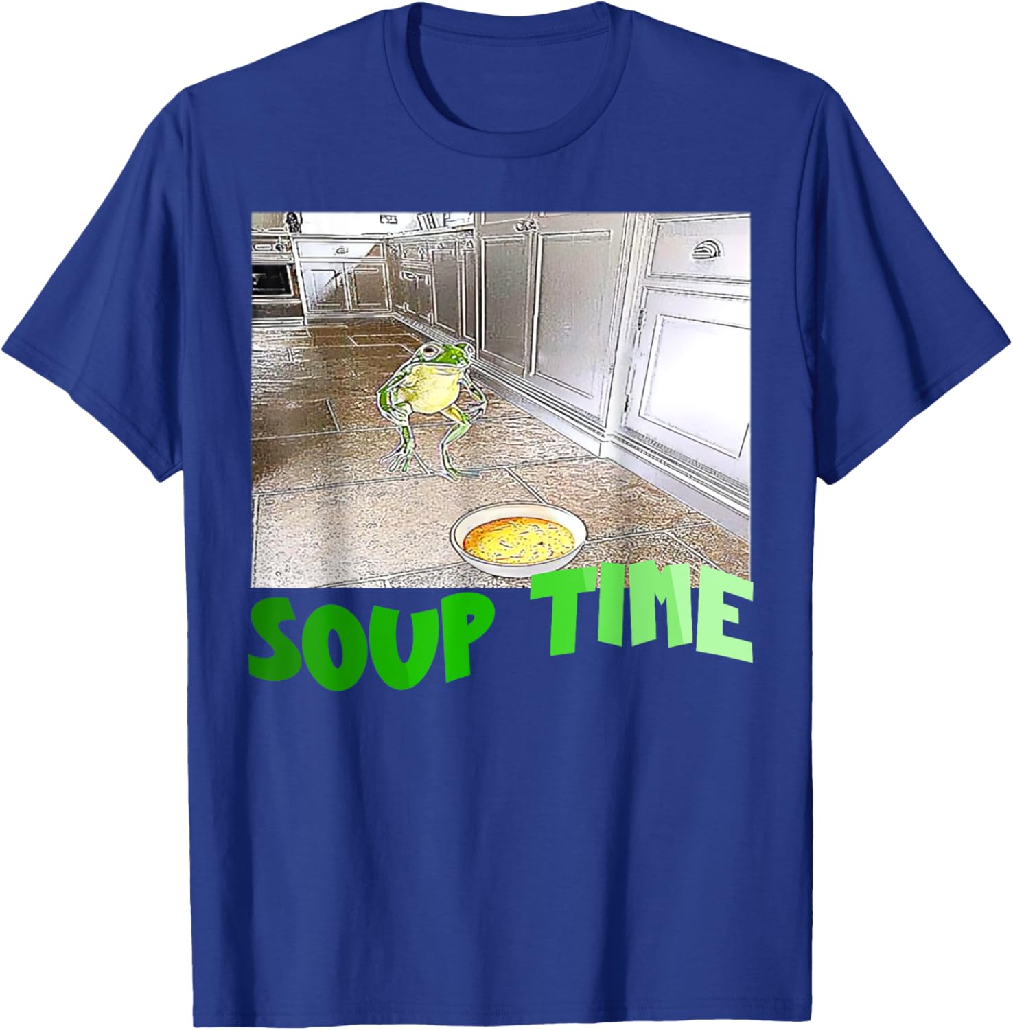 Soup Time Meme Frog Meme Funny Memes Internet Memes Brainrot T-Shirt - T-Shirt | Royal