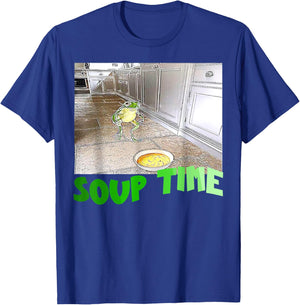 Soup Time Meme Frog Meme Funny Memes Internet Memes Brainrot T-Shirt - T-Shirt | Royal